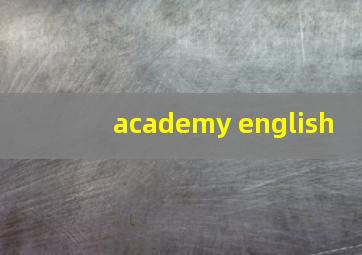 academy english